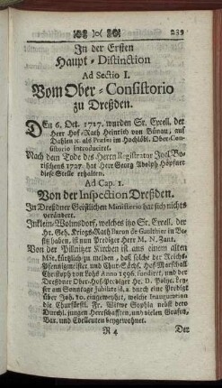 In der Ersten Haupt- Distinction ...