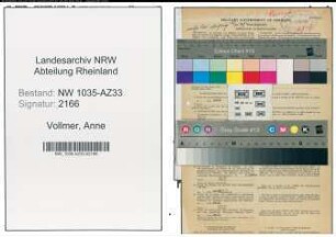 Entnazifizierung Anne Vollmer , geb. 12.04.1914 (Dolmetscherin)