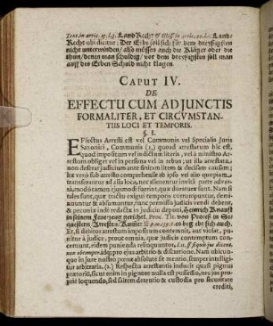 Caput IV. De Effectu Cum Ad Junctis Formaliter, Et Circumstantiis Loci Et Temporis.