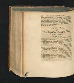 Caput XV. De Privilegio Ecclesiae circa Contractus singulos.