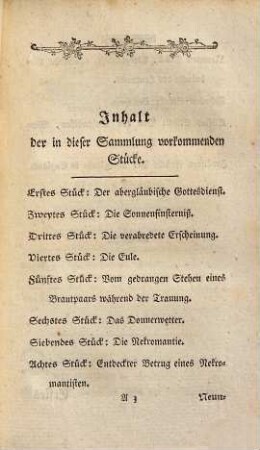 Das Grab des Aberglaubens, Zweyte Sammlung