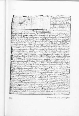 Handschrift von Christopher