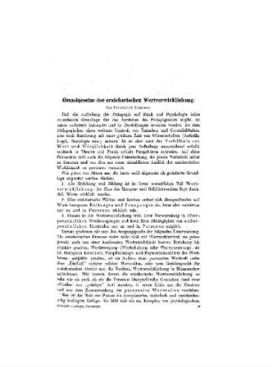 Grundgesetze der erzieherischen Wertverwirklichung