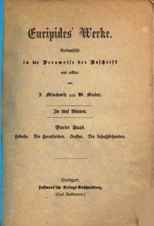 Die Dramen des Euripides, 12. Hekabe