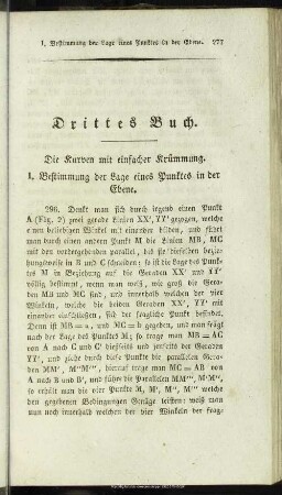 Drittes Buch. Die Kurven mit einfacher Krümmung