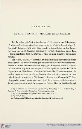 Chapitre VIII: La route du Saint Sépulcre (Xe-XIe Siècles)