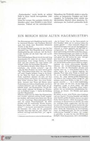 47: Ein Besuch beim alten Hagemeister