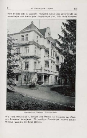 Vereinslazarett Rebhaus. Manschaftsbau.