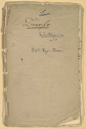 Nachlass von Martin Schrettinger (1772-1851) – BSB Schrettingeriana. 5, Nachlass von Martin Schrettinger (1772-1851): Briefe von und an Schrettinger – BSB Schrettingeriana 5