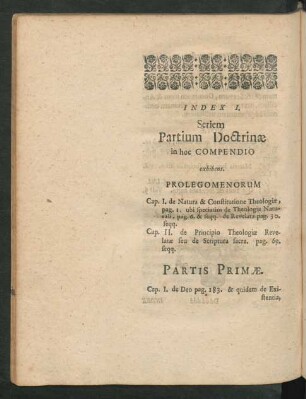 Index I. Seriem Partium Doctrinae ...