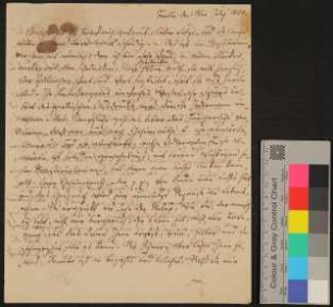 Brief von Karoline von Woltmann an Arthur Lutze vom 3.7.1839