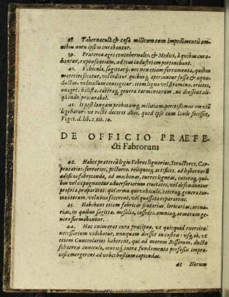 De Officio Praefecti Fabrorum