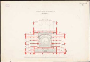 Stadttheater, Magdeburg: Querschnitt durch den Zuschauerraum 1:100