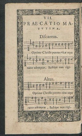VII. Praecatio Matutina.