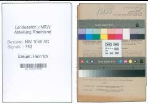 Entnazifizierung Heinrich Breuer , geb. 30.05.1911 (Schreiner)