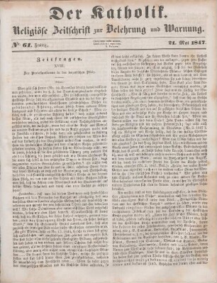 249-252 Zeitfragen : XVIII. Der Protestantismus in der bayerischen Pfalz (Schluß)