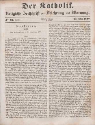 249-252 Zeitfragen : XVIII. Der Protestantismus in der bayerischen Pfalz (Schluß)