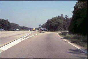Ausfahrt Ost von Hauptfahrbahn Ost (Karlsruhe Richtung Heidelberg)