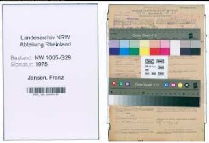 Entnazifizierung Franz Jansen , geb. 30.06.1897 (Bahnsekretaer)