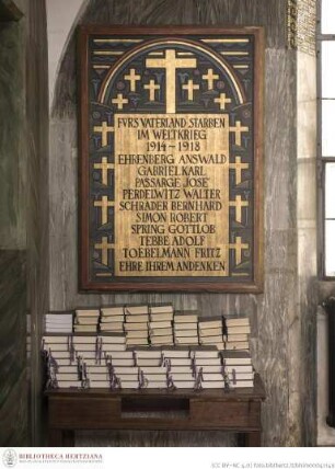 Gedenktafel für die Gefallenen des Ersten Weltkriegs