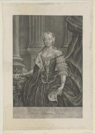 Bildnis der Kurfürstin Maria Elisabeth Auguste von der Pfalz