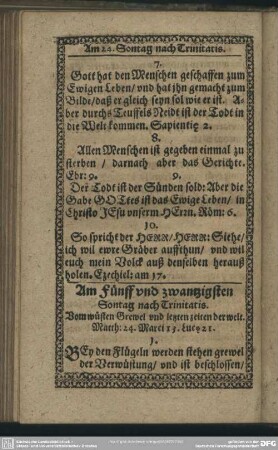 Am Fünff und zwantzigsten Sontag nach Trinitatis