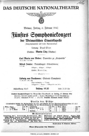 Fünftes Symphoniekonzert