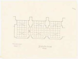 Evangelisches Diakonissenkrankenhaus Bethanien, Berlin-Kreuzberg Umbau. Zentralküche: Lochplatten Teilung Küche 1:50
