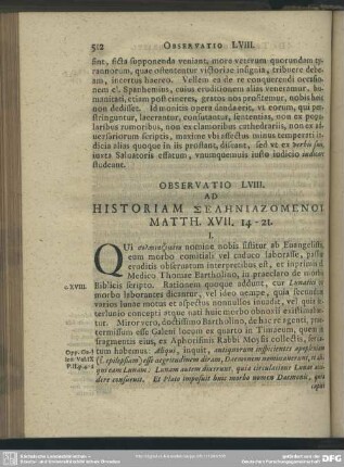 Observatio LVIII. Ad Historiam Selēniazomenoy