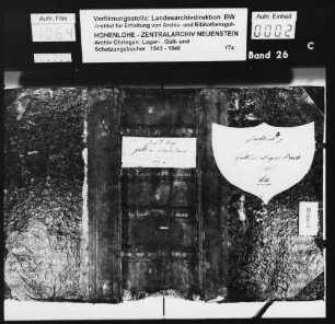 Lager- und Gültbuch über Forchtenberg, Ernsbach und Wohlmuthausen (fortgeführtes Exemplar mit nichtdatierten Nachträgen).