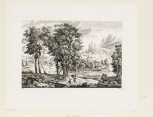 Landschaft mit Staffage, Blatt 4 der Folge "Paysages avec animaux"