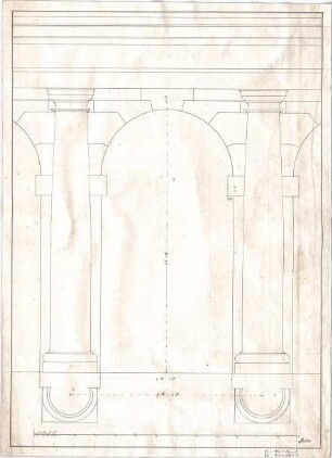 Ziebland, Georg Friedrich; bei Syrakus (Sizilien); Ohr des Dionysius - Wandabwicklung