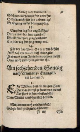 Am sechzehenden Sontag nach Trinitatis ...
