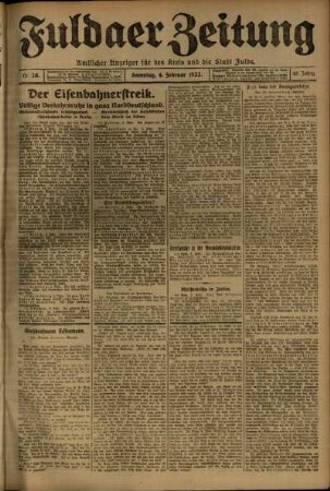 Ausgabe vom Samstag, den 04. Februar 1922.