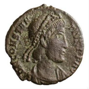 Münze, Aes 3, 352 - 355 n. Chr.