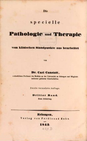 Handbuch der medicinischen Klinik, 3,2