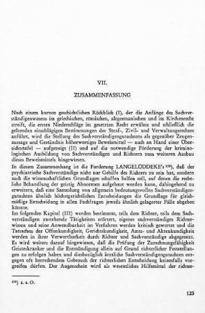 VII. Zusammenfassung