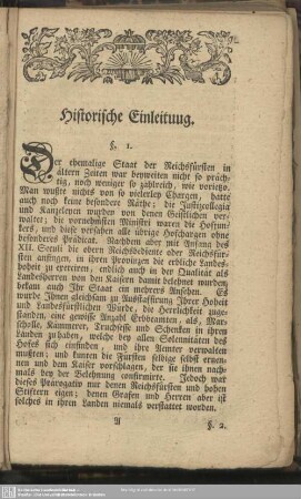 Historische Einleitung