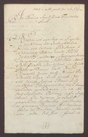 Procuratorium Christoph Karl Adam von Dienheims für den Sexpräbendar Franz Anton Castorph.