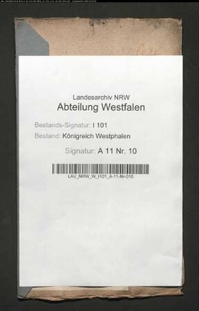 Verpachtung der Zehnten der Krondomäne Büren