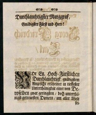 A1v-B1v, Durchlauchtigster Marggraf, Gnaedigster Fuerst und Herr!