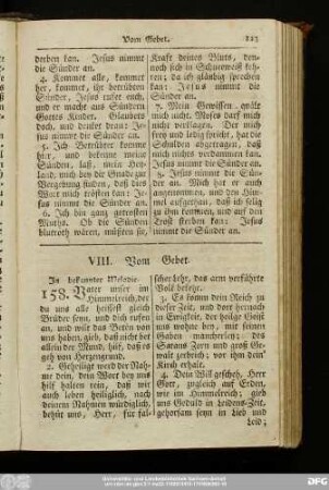 VIII. Vom Gebet.