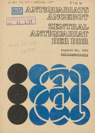 Nr. 1565: Kulturgeschichte