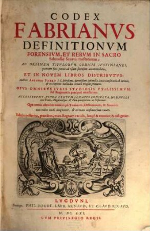 Codex Fabrianus Definitionum forensium