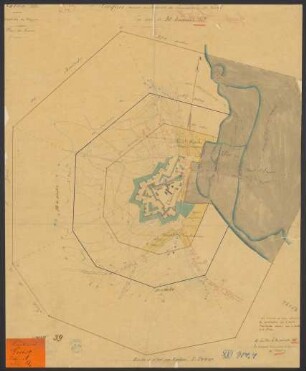 Place de Guise : croquis annexé au rapport du Commandant du Génie en date du 30. Novembre 1865
