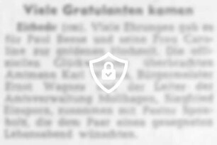 Viele Gratulanten kamen