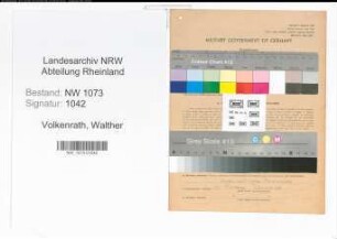 Entnazifizierung Walther Volkenrath , geb. 13.03.1889 (Ingenieur)