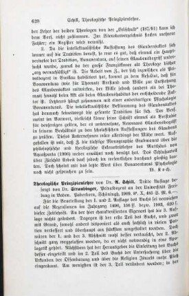 628-629 [Rezension] Schill, Andreas, Theologische Prinzipienlehre