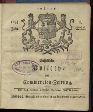 1. Stueck. 1754