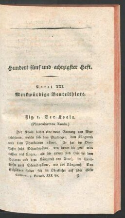 Hundert fünf und achtzigster Heft.
